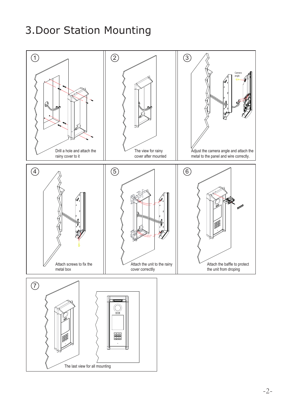 Door station mounting | V-Tech DMR18 Manual User Manual | Page 3 / 20