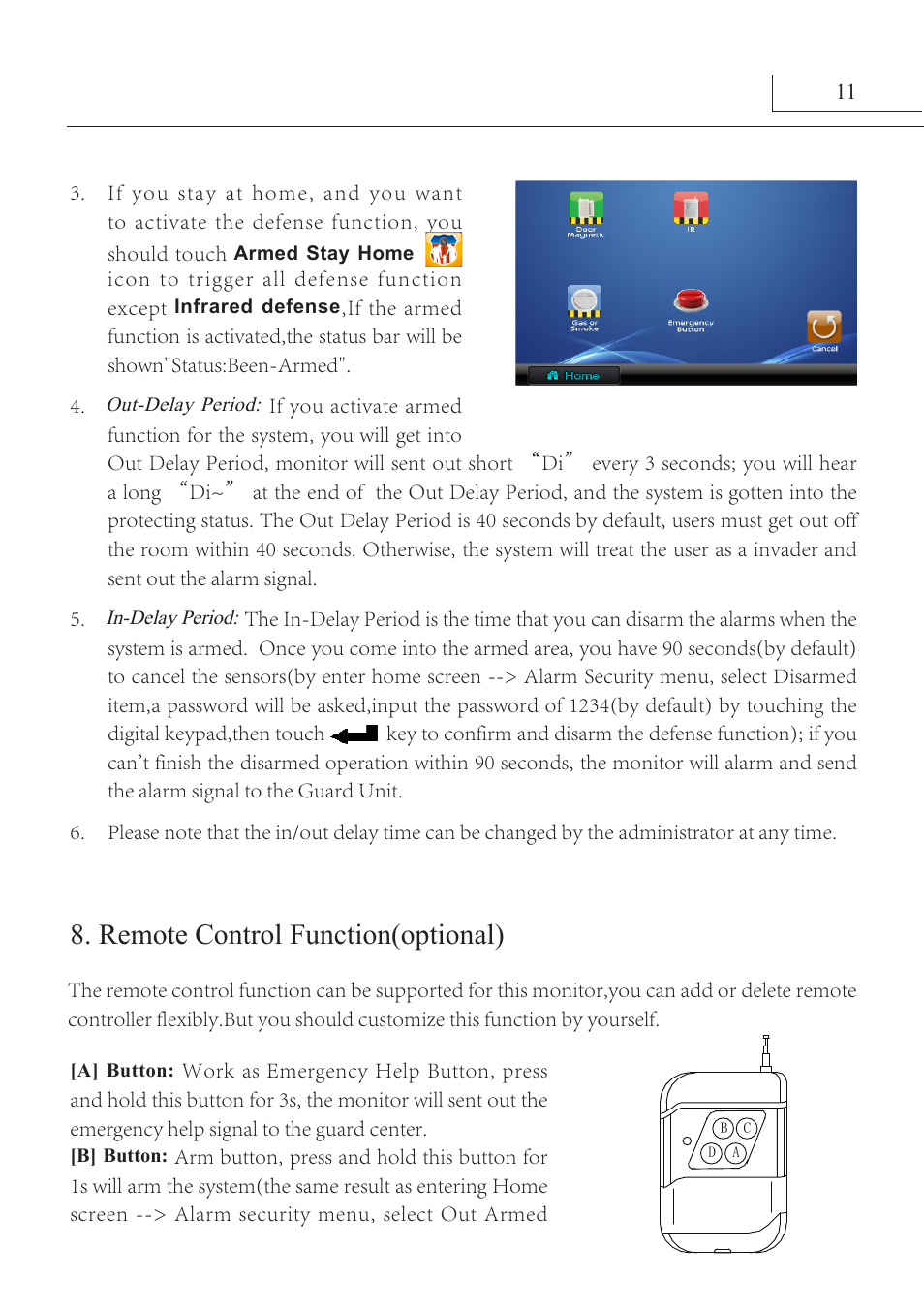Remote control function(optional) | V-Tech AT27SD_TD7 Manual User Manual | Page 14 / 16