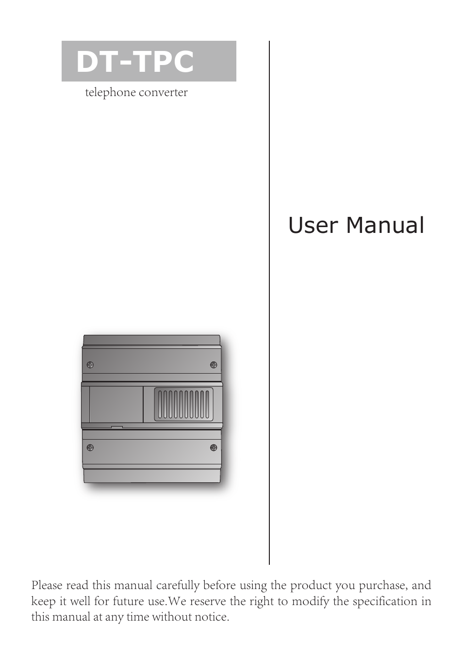 V-Tech DT-TPC Manual User Manual | 12 pages