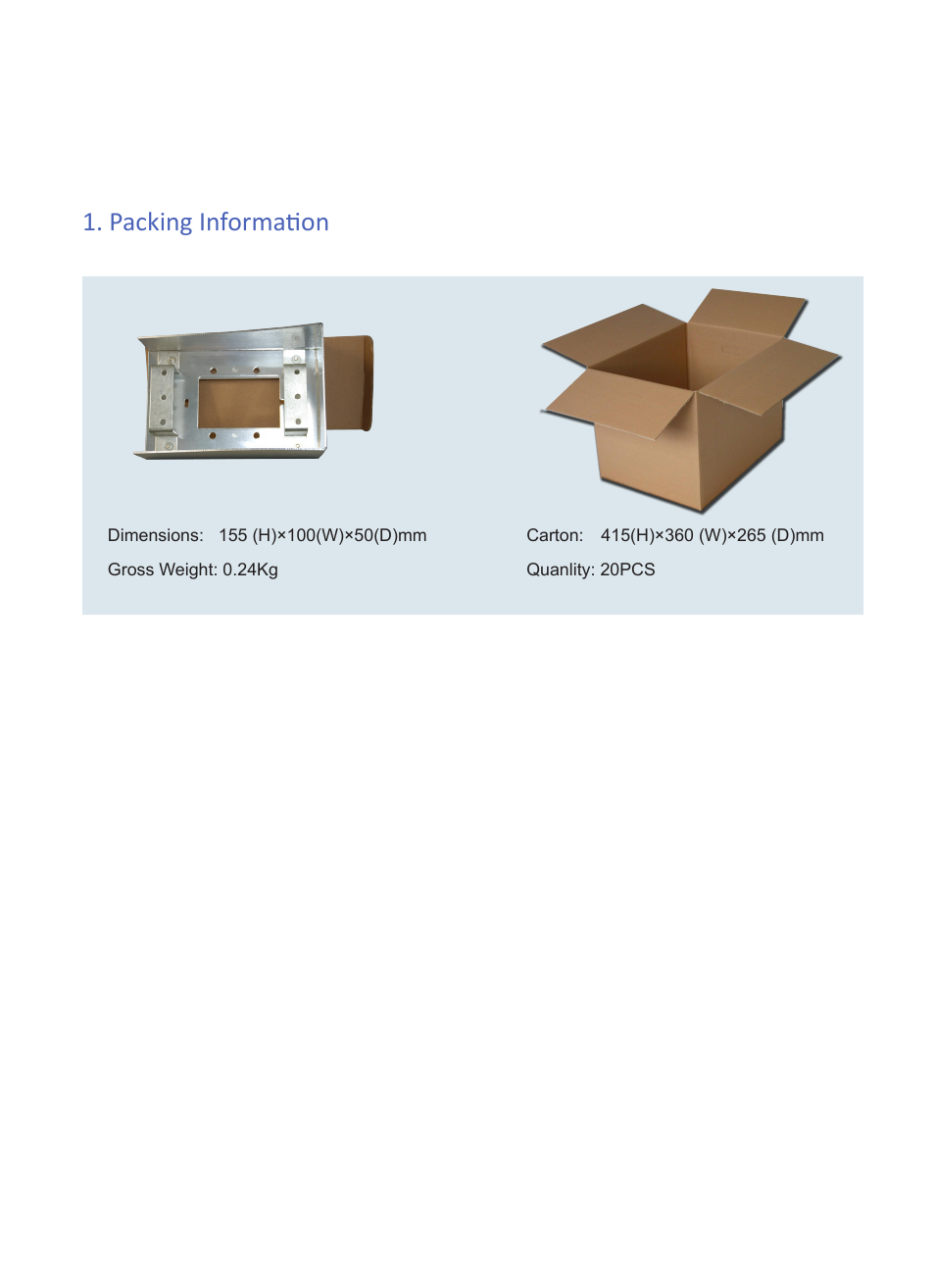 Packing information | V-Tech RH580 for VT584 Info User Manual | Page 2 / 2