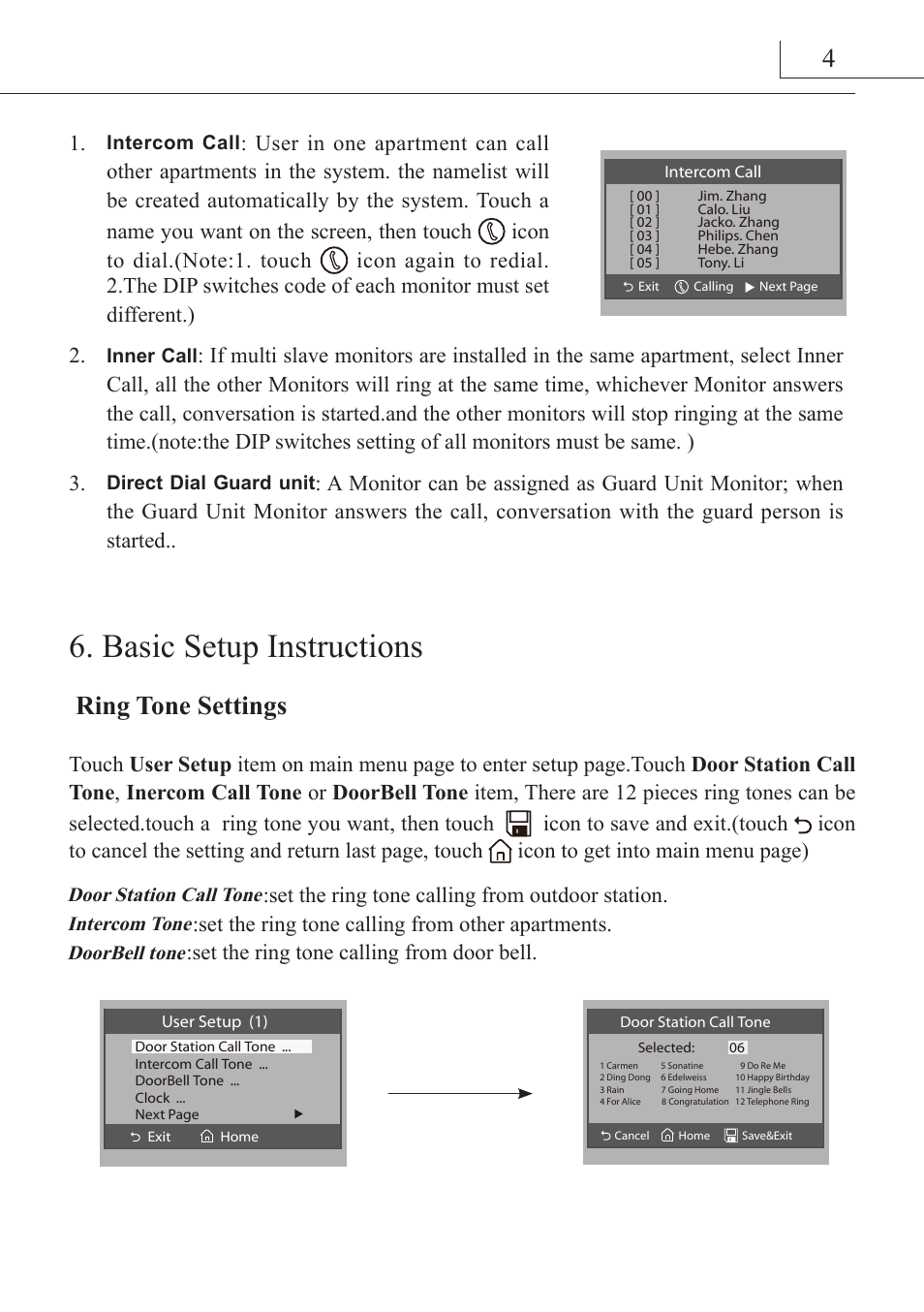 Basic setup instructions, Ring tone settings | V-Tech DT27_TD7 Manual User Manual | Page 5 / 12