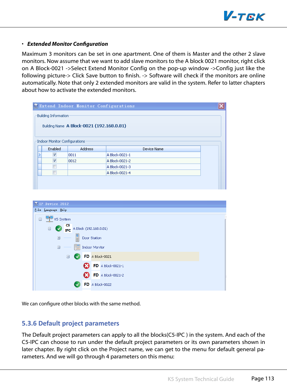 6§default§project§parameters | V-Tech CAT5 System Technical Guide User Manual | Page 113 / 156