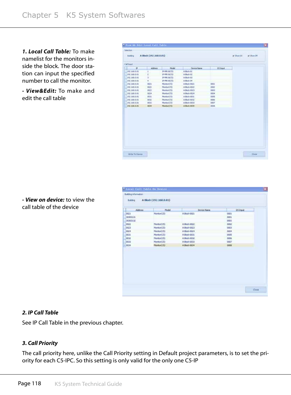 Chapter 5 k5 system softwares | V-Tech CAT5 System Technical Guide User Manual | Page 118 / 156