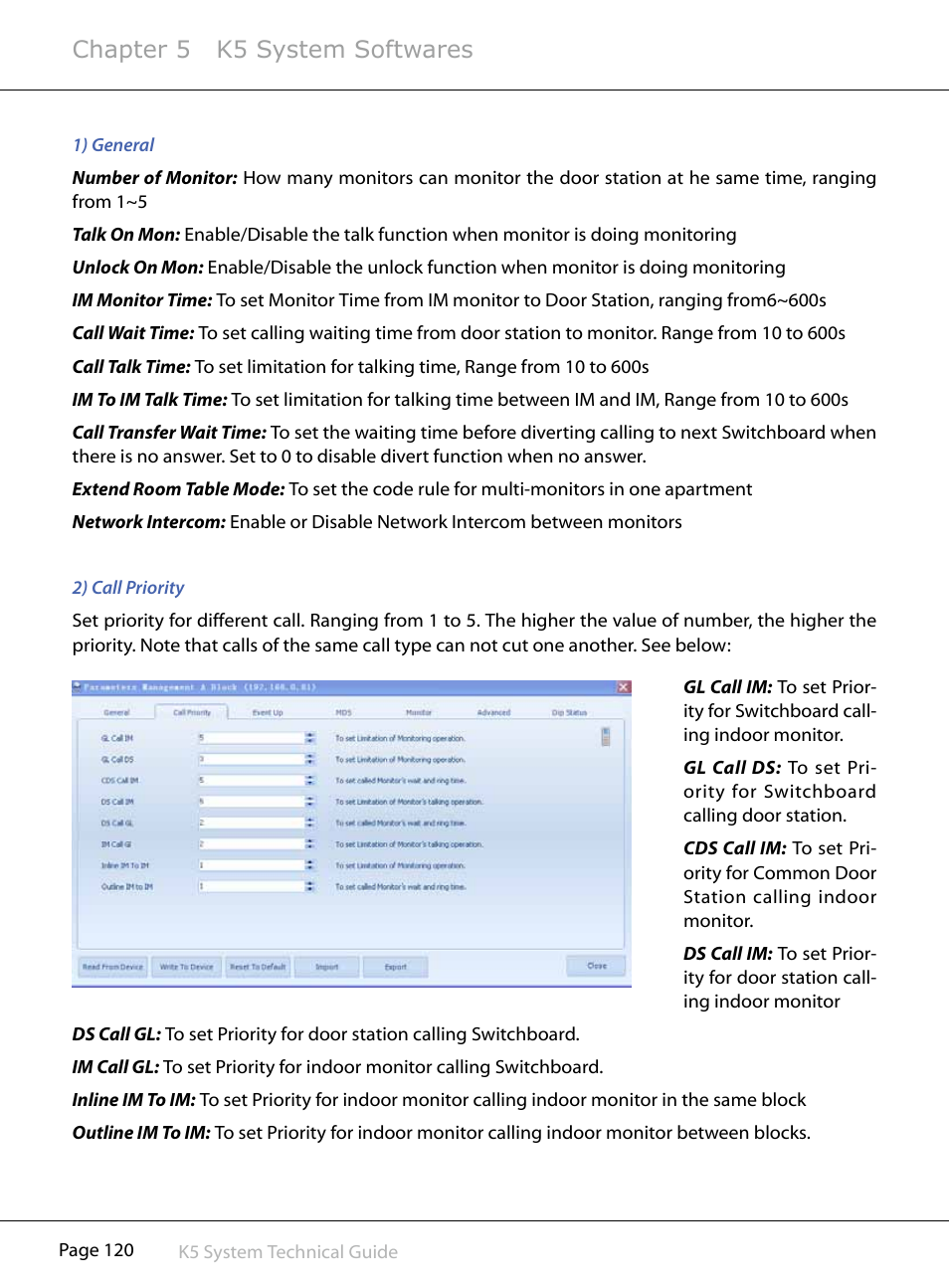 Chapter 5 k5 system softwares | V-Tech CAT5 System Technical Guide User Manual | Page 120 / 156