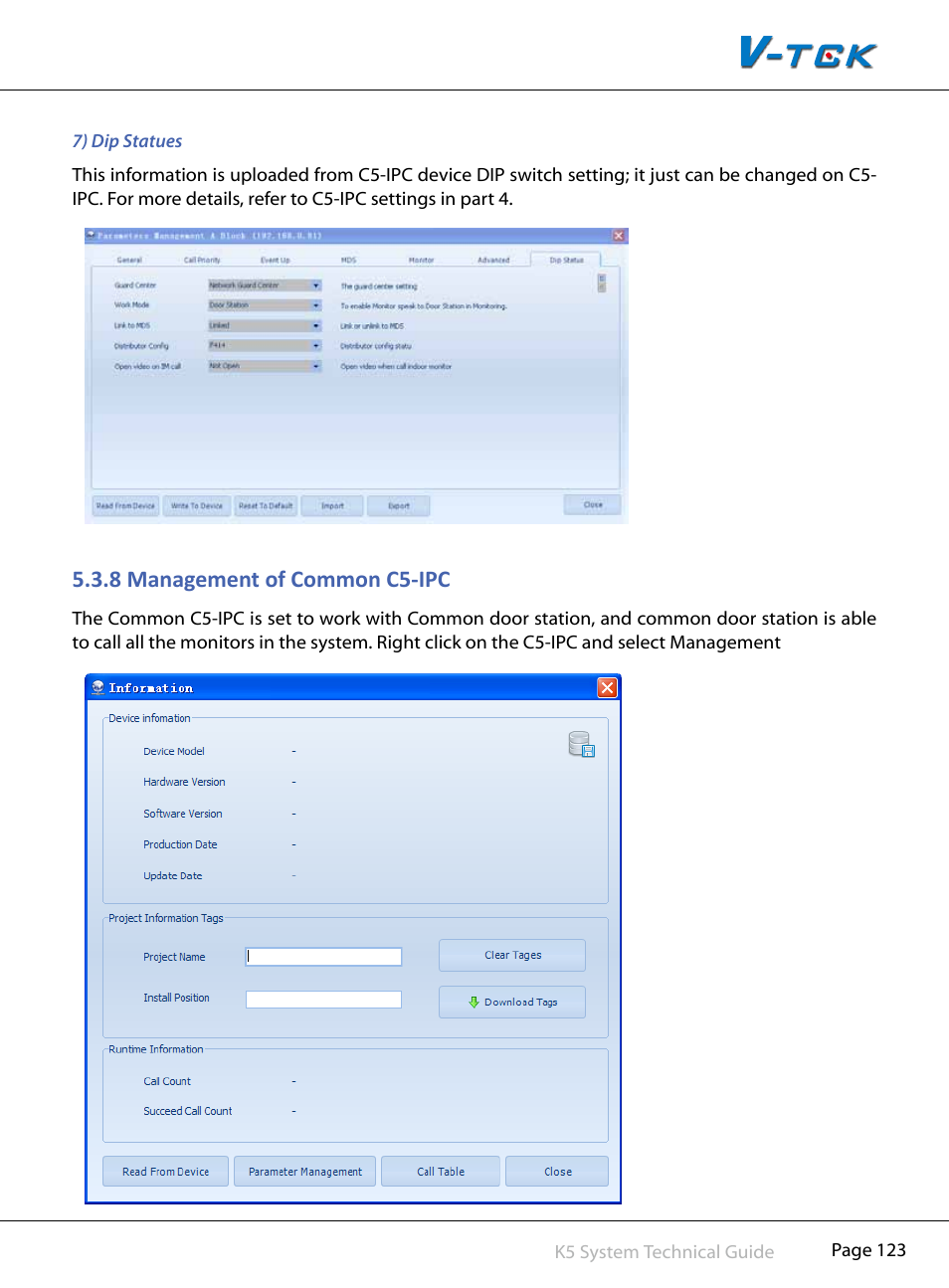 8§management§of§common§c5-ipc | V-Tech CAT5 System Technical Guide User Manual | Page 123 / 156