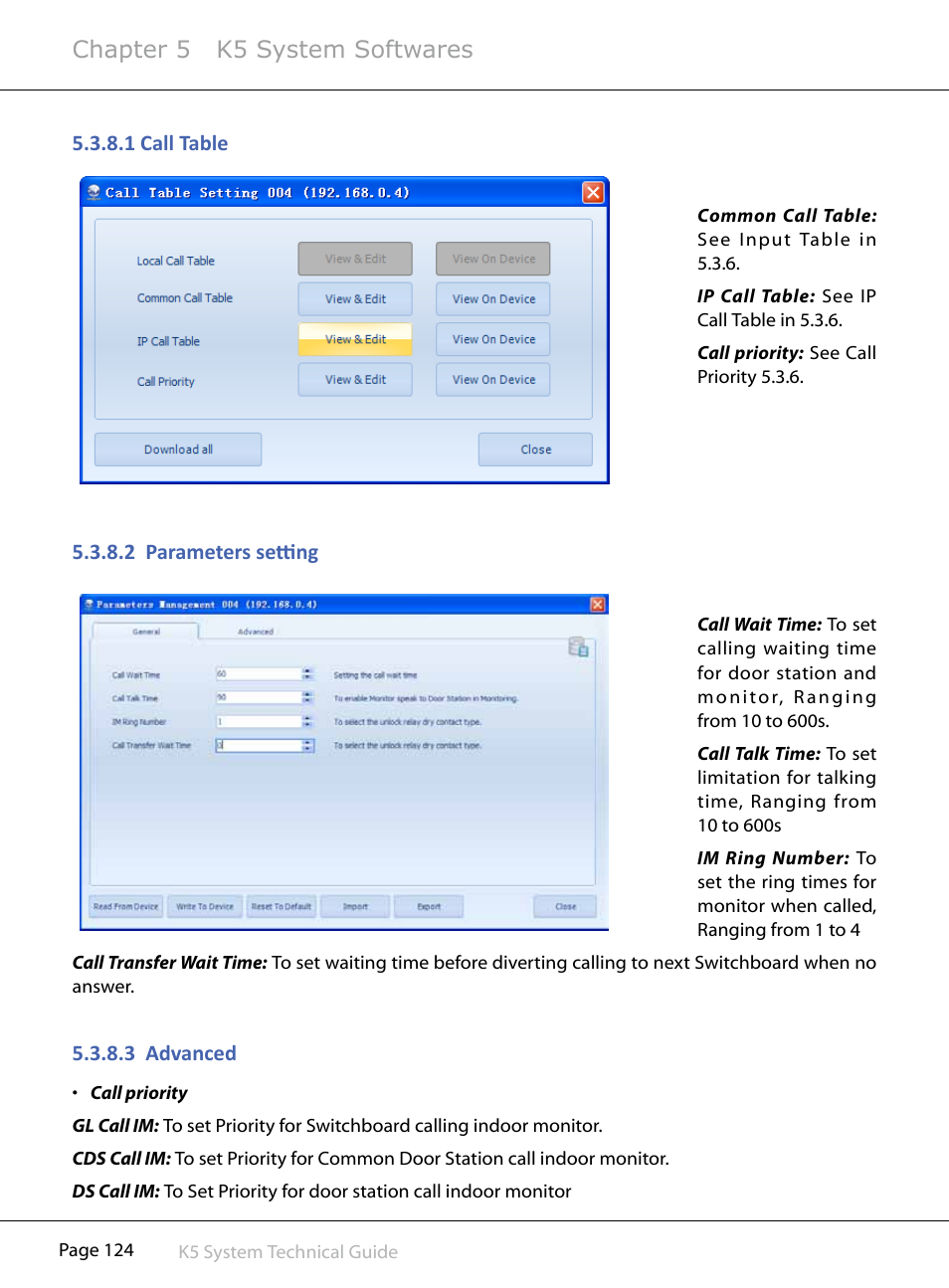 Chapter 5 k5 system softwares | V-Tech CAT5 System Technical Guide User Manual | Page 124 / 156