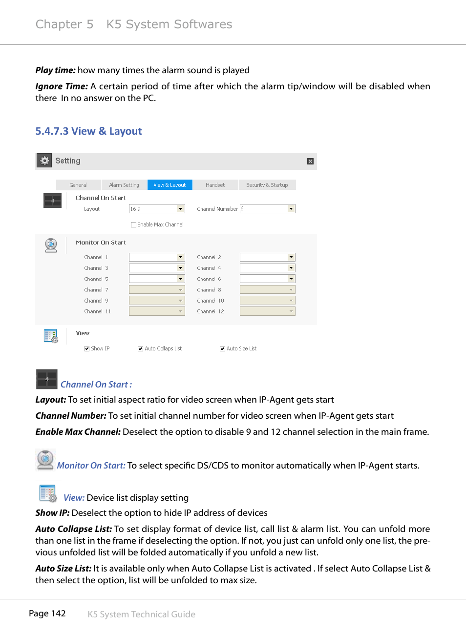 3§view§&§layout chapter 5 k5 system softwares | V-Tech CAT5 System Technical Guide User Manual | Page 142 / 156