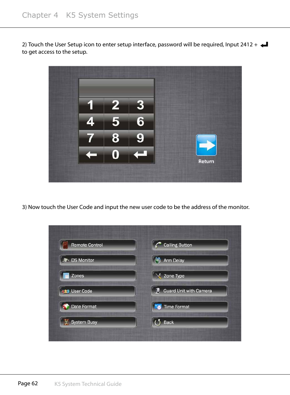 Chapter 4 k5 system settings | V-Tech CAT5 System Technical Guide User Manual | Page 62 / 156