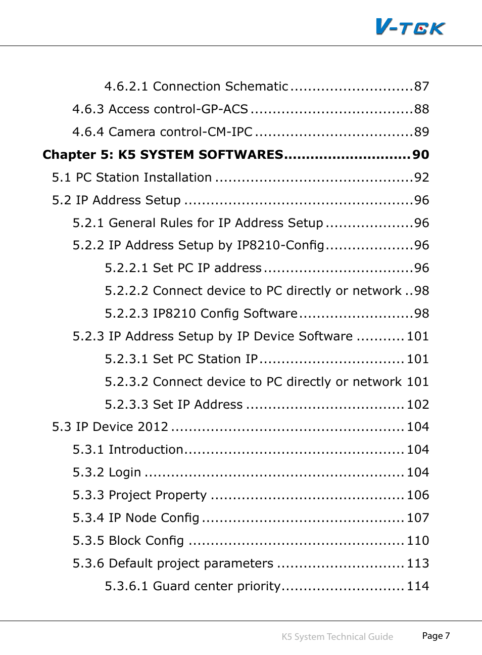 V-Tech CAT5 System Technical Guide User Manual | Page 7 / 156