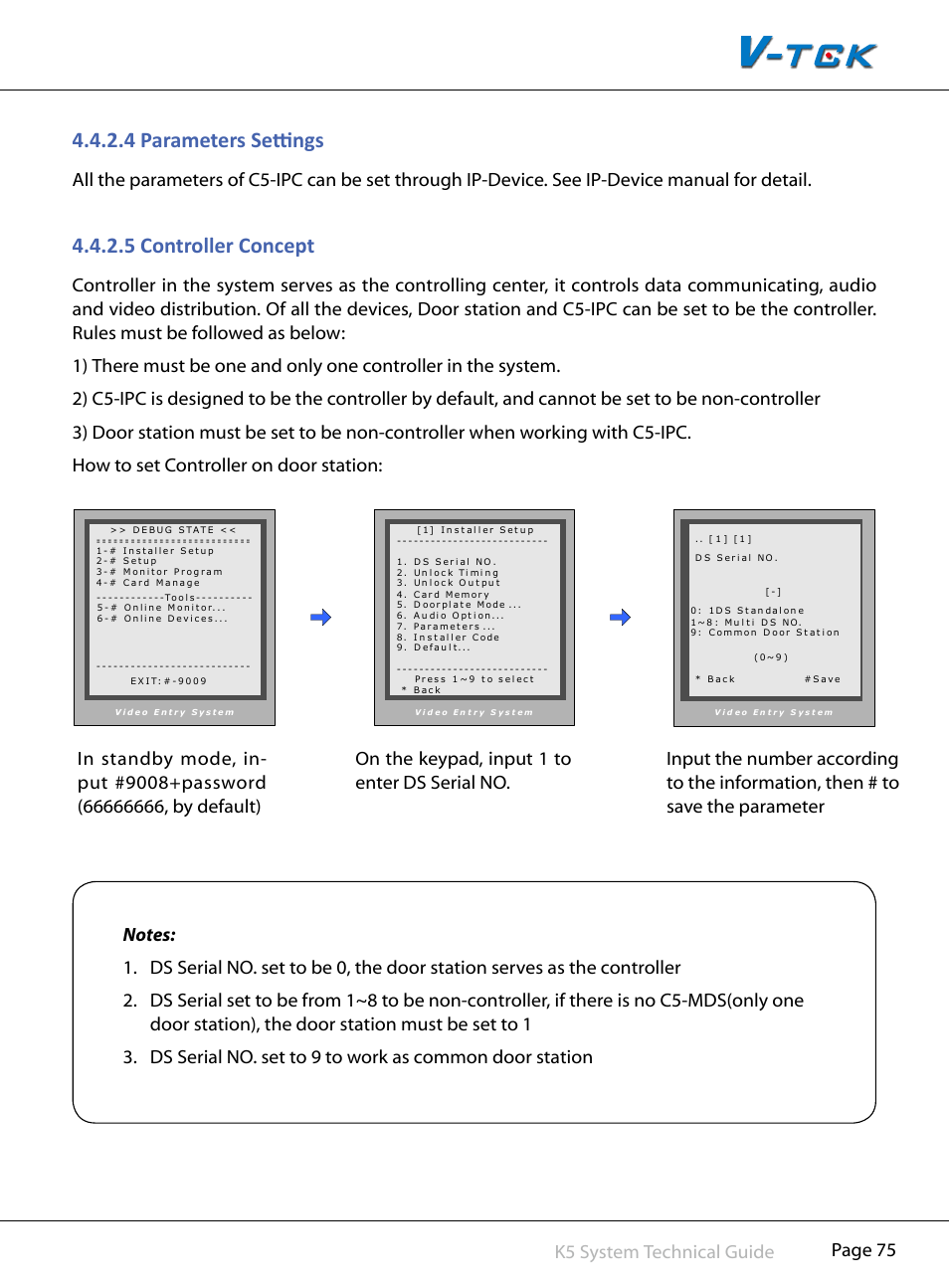 4§parameters§settings, 5§controller§concept, Page 75 k5 system technical guide | V-Tech CAT5 System Technical Guide User Manual | Page 75 / 156