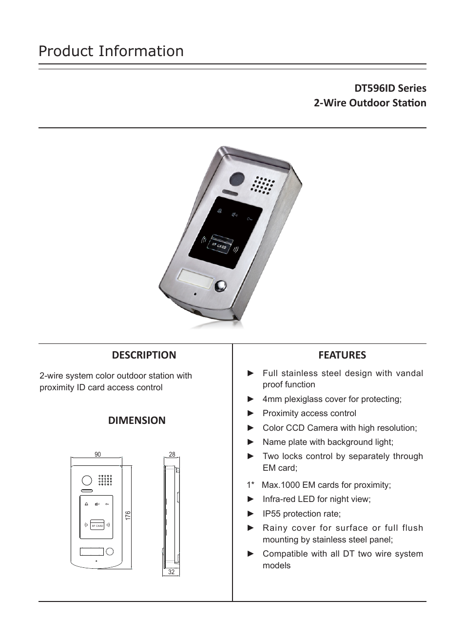 V-Tech DT596ID Info User Manual | 4 pages