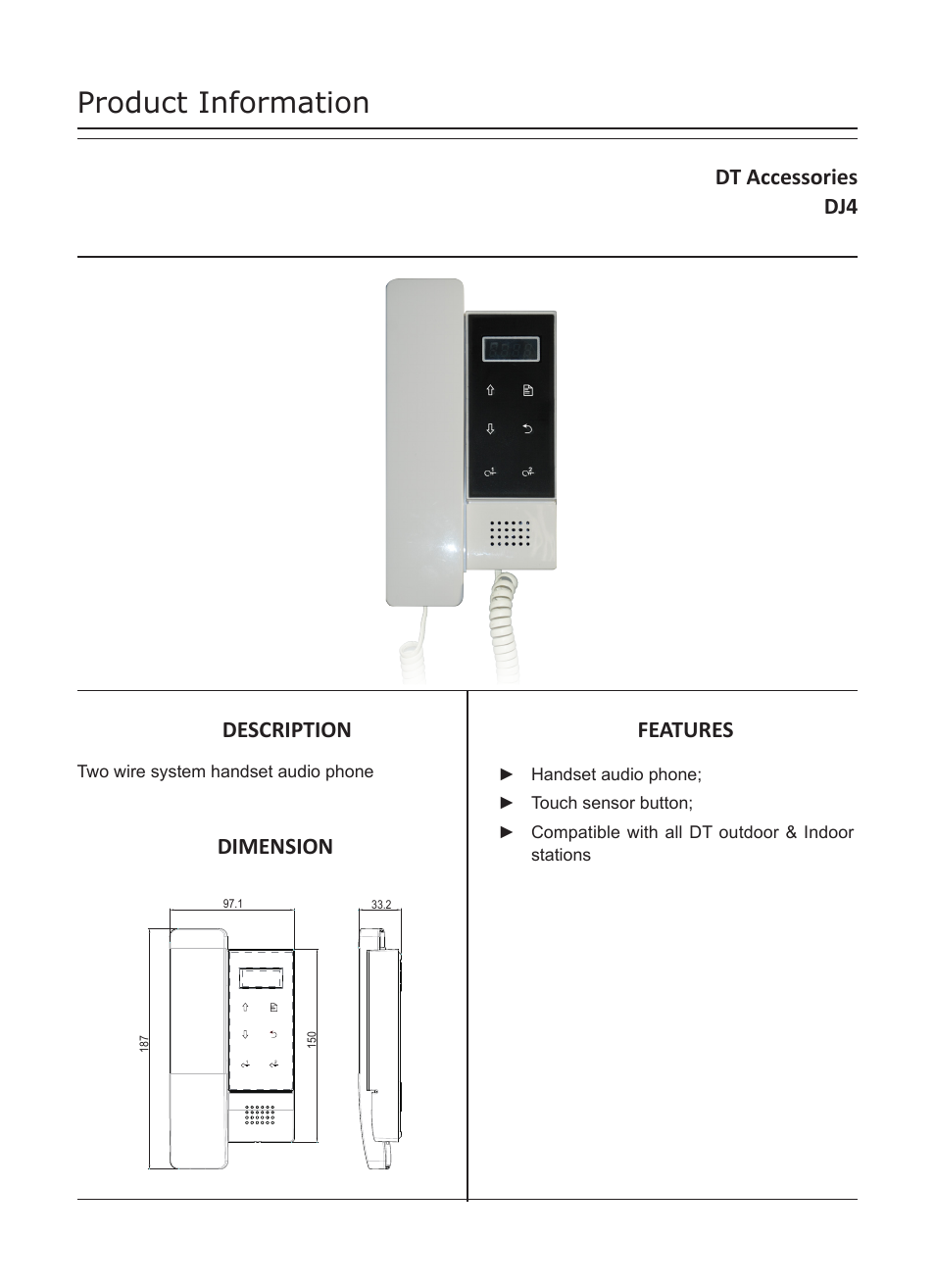 V-Tech DJ4 Info User Manual | 2 pages