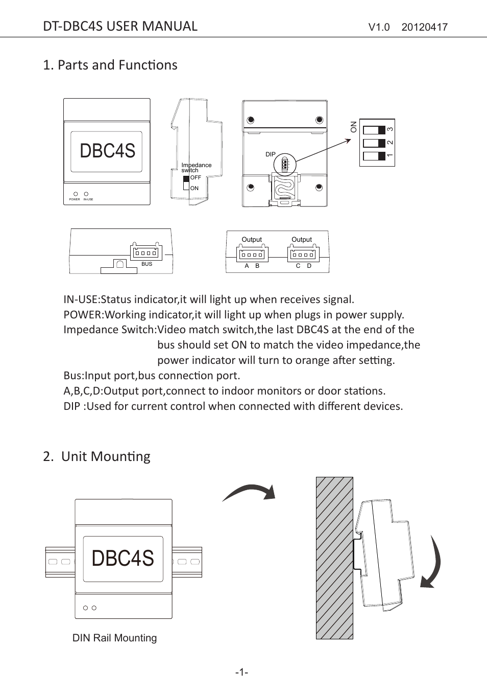 V-Tech DT-DBC4S Manual User Manual | 4 pages