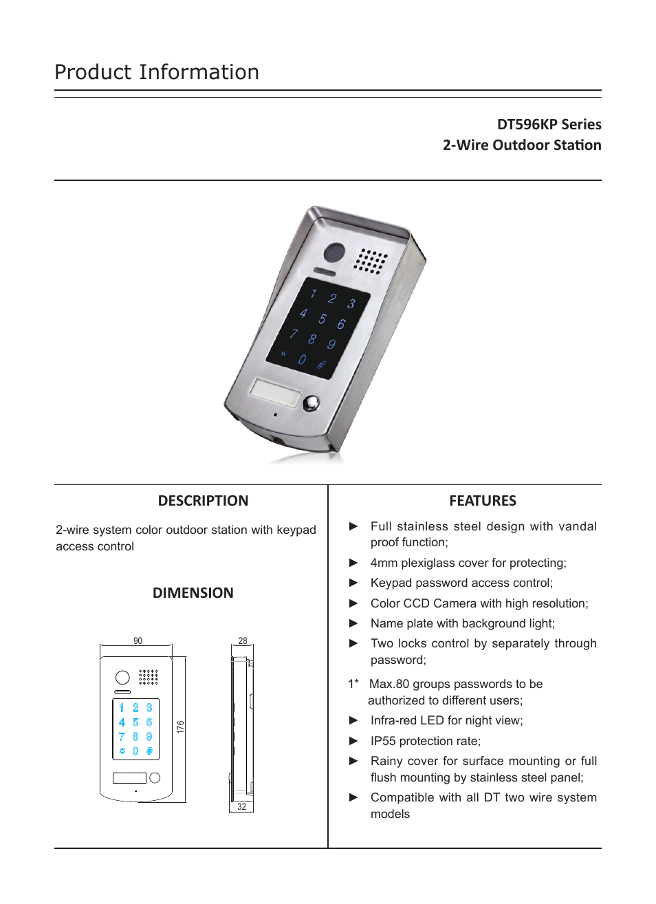 V-Tech DT596KP Info User Manual | 4 pages