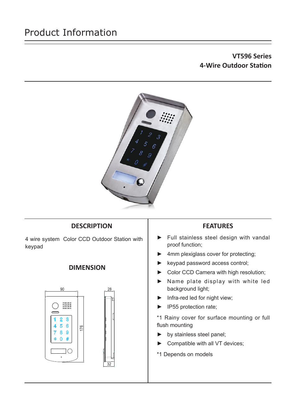 V-Tech VT596 Info User Manual | 4 pages