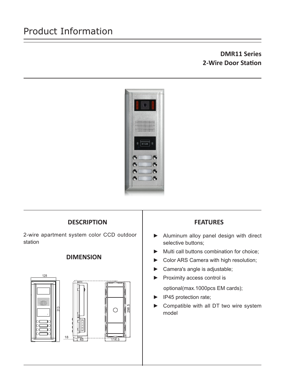 V-Tech DMR11 Info User Manual | 6 pages