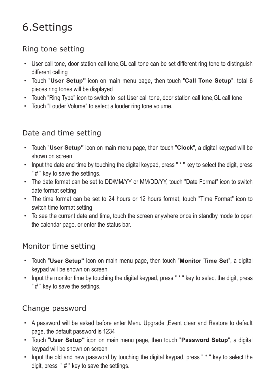 Settings | V-Tech G21 Manual User Manual | Page 8 / 12