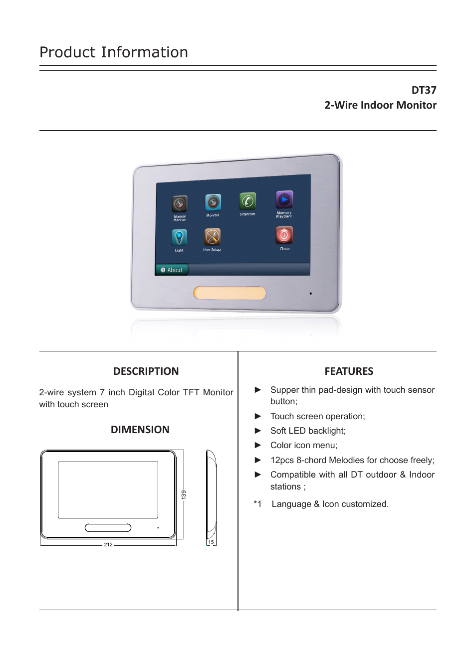 V-Tech DT37 Info User Manual | 4 pages