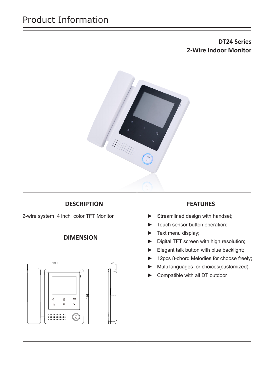 V-Tech DT24 Info User Manual | 4 pages