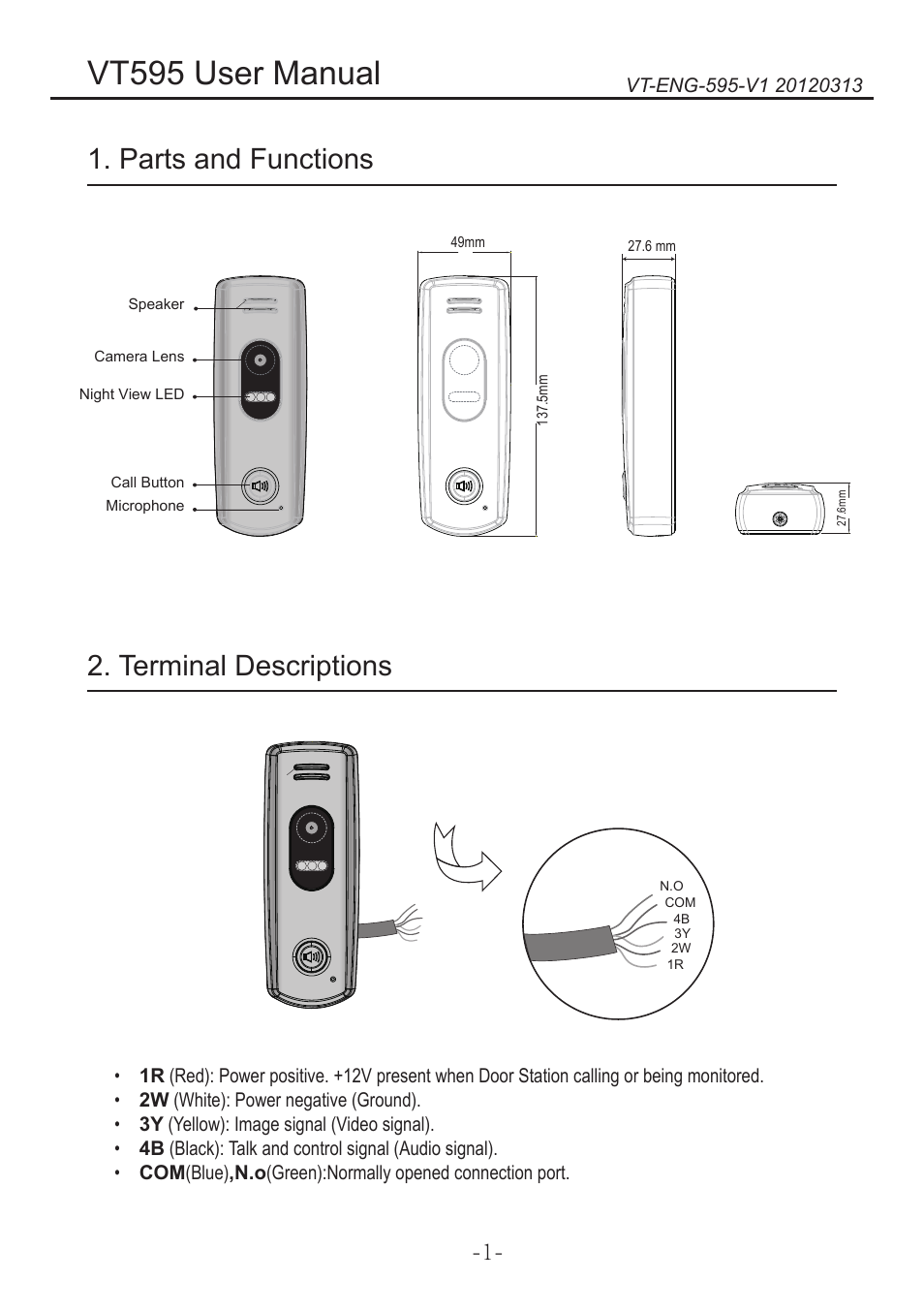 V-Tech VT595 Manual User Manual | 4 pages