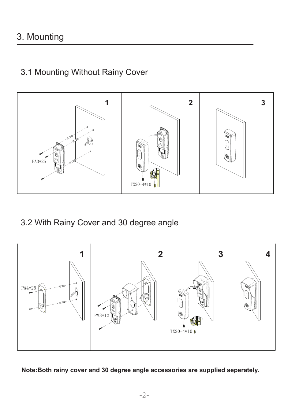 Mounting | V-Tech VT595 Manual User Manual | Page 2 / 4