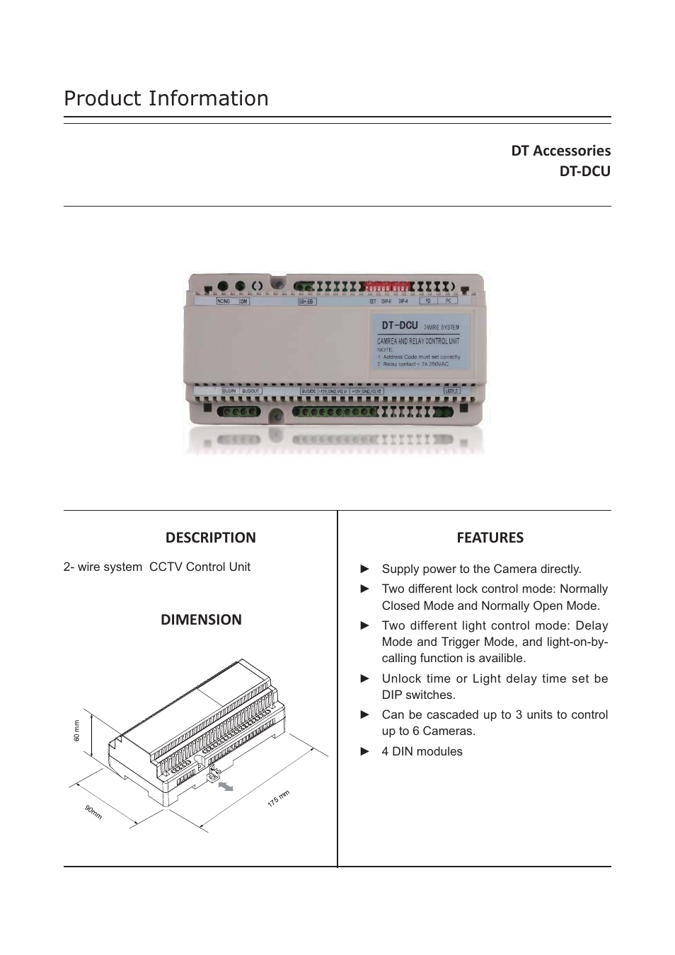 V-Tech DT-DCU Info User Manual | 3 pages