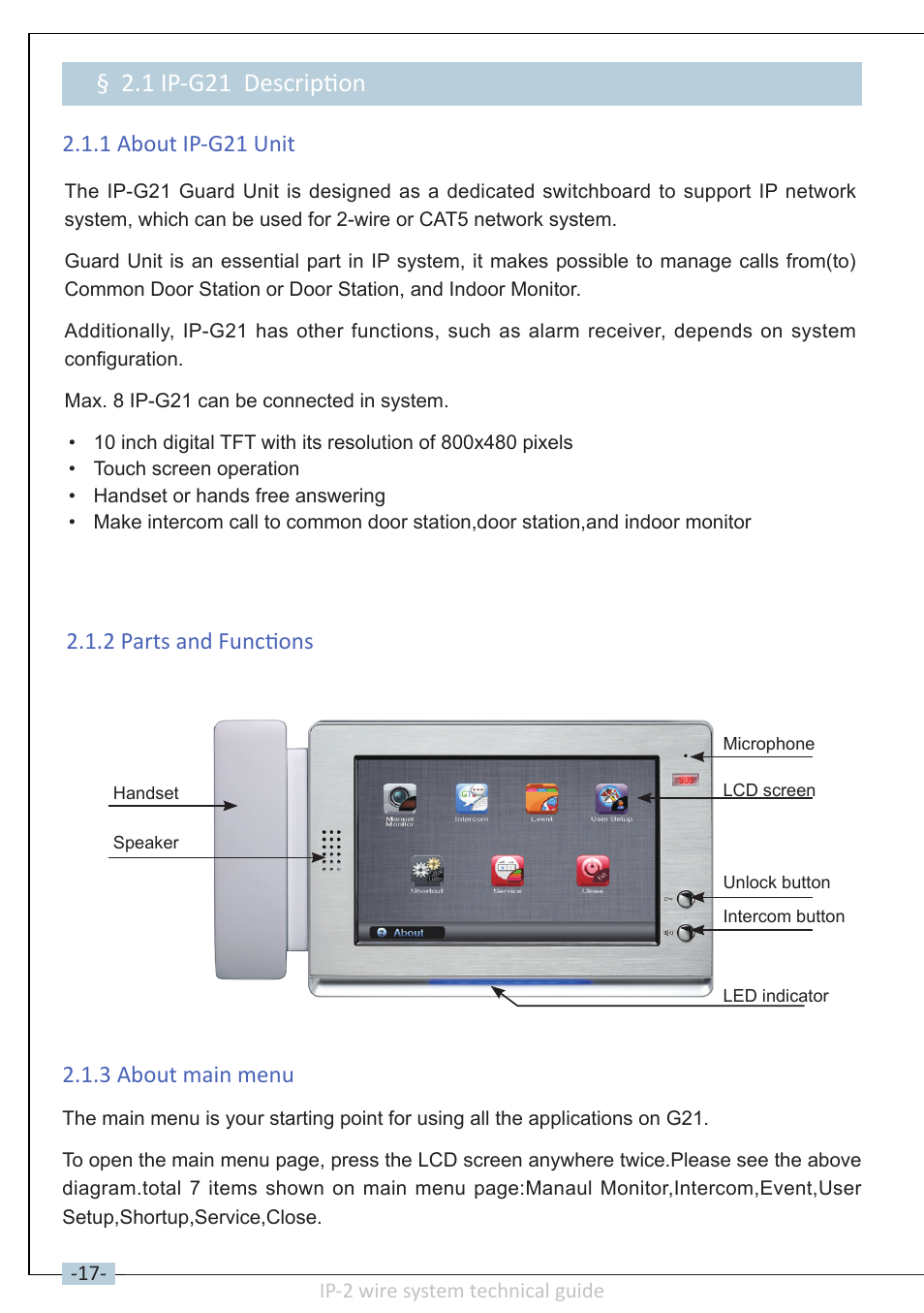 1 ip‐g21 description | V-Tech DT-IP Technical Guide User Manual | Page 18 / 104