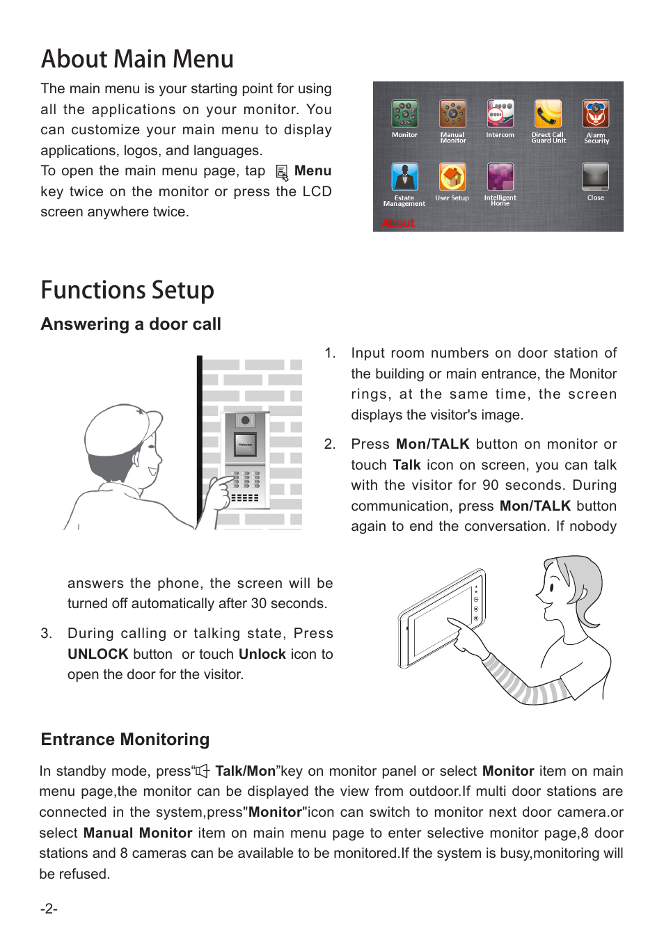 About main menu functions setup | V-Tech AT27_TD7 Manual User Manual | Page 4 / 8