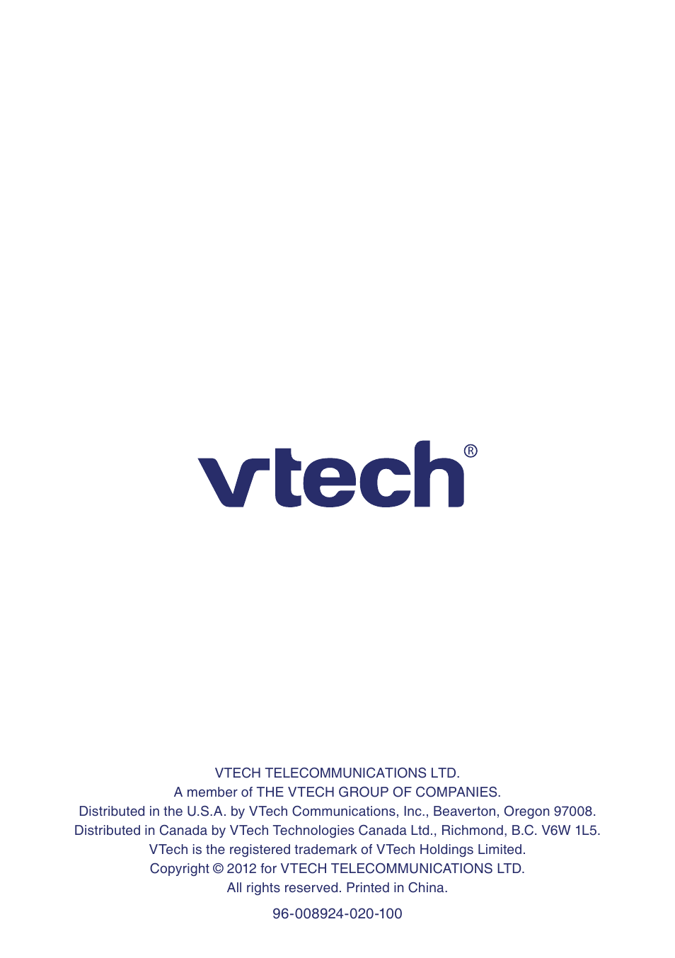 VTech SN6197_-2 Quick start User Manual | Page 20 / 20