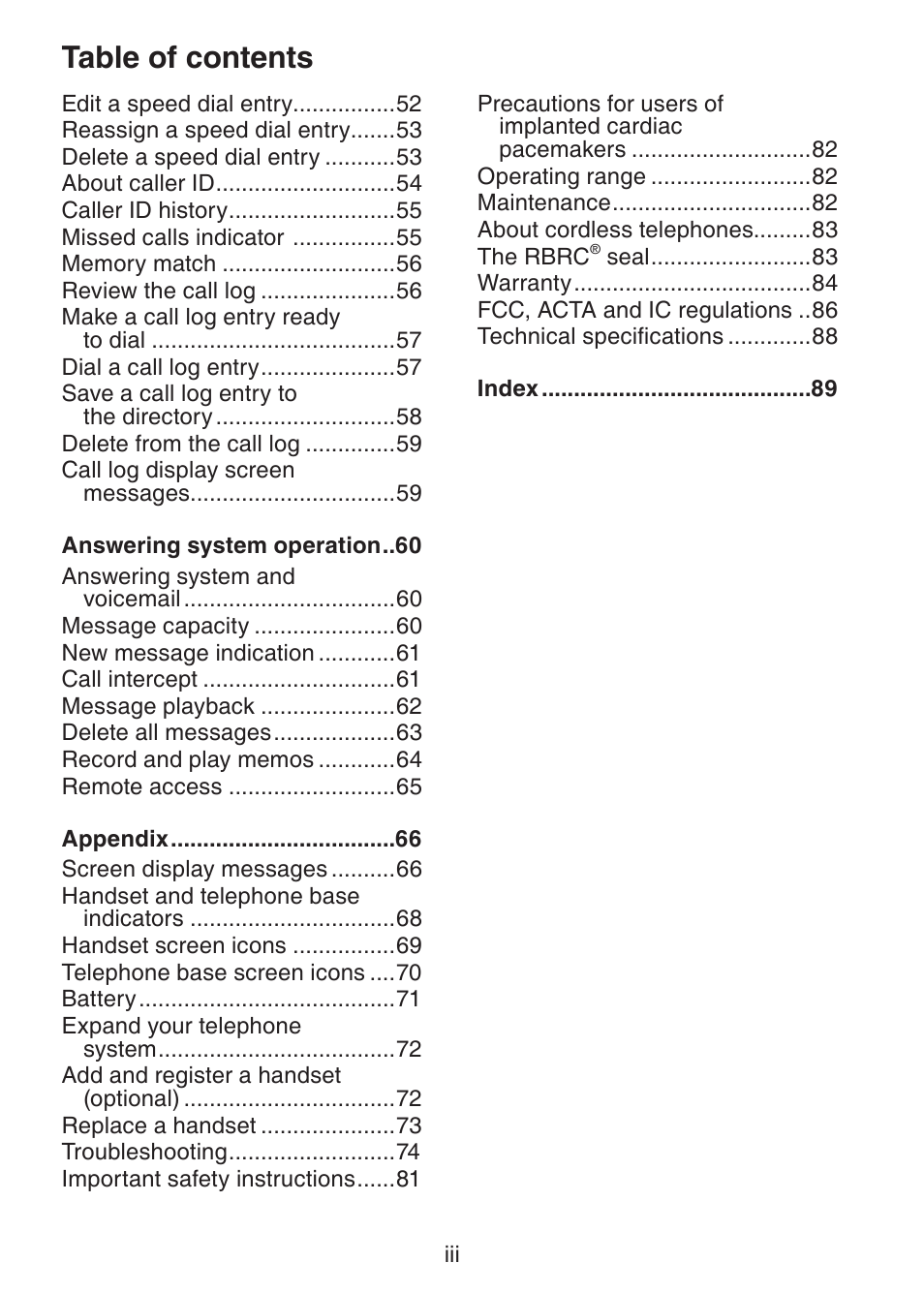 VTech DS6151 Manual User Manual | Page 4 / 95