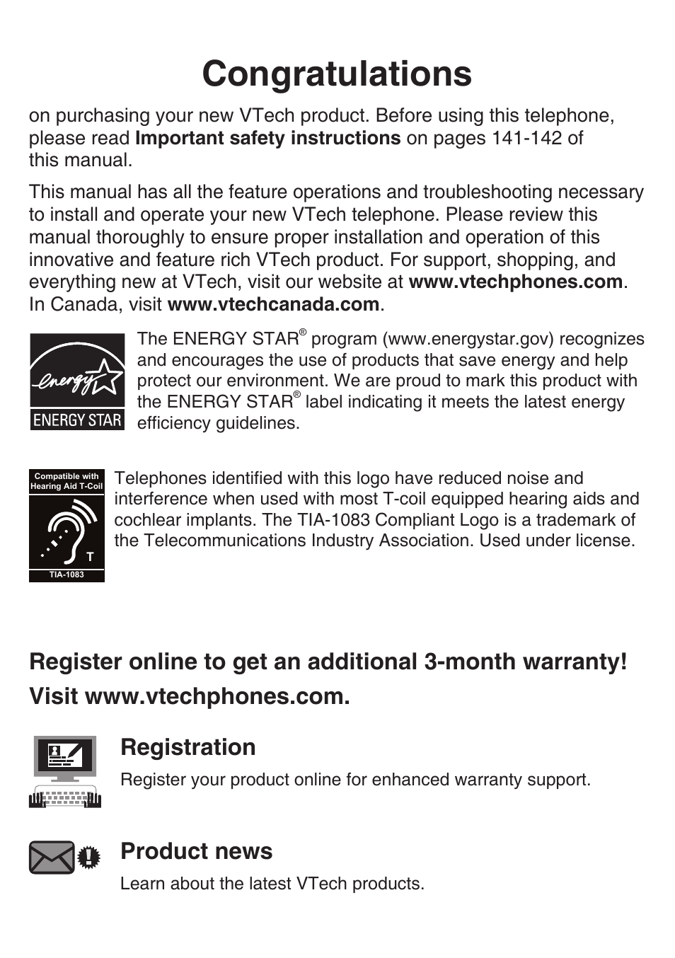 Product news | VTech SN6197_-2 Manual User Manual | Page 2 / 162