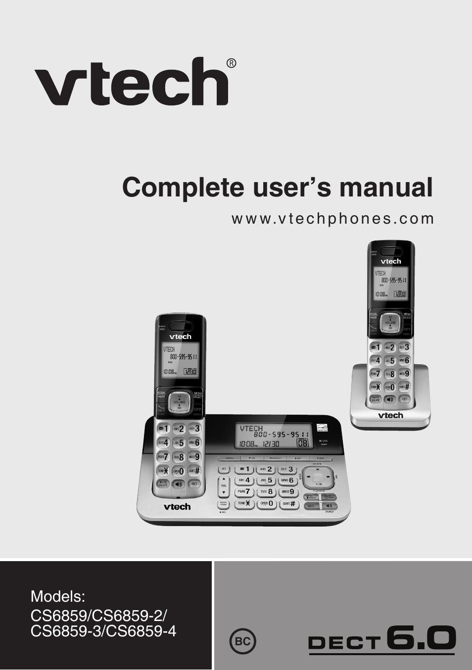 VTech CS6859_-2-3-4 Manual User Manual | 89 pages