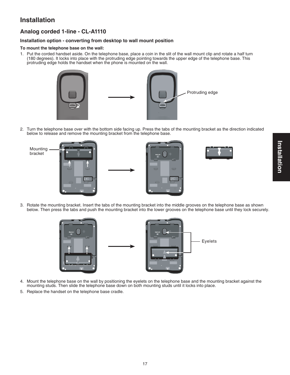 Installation | VTech C3200 Manual User Manual | Page 20 / 56