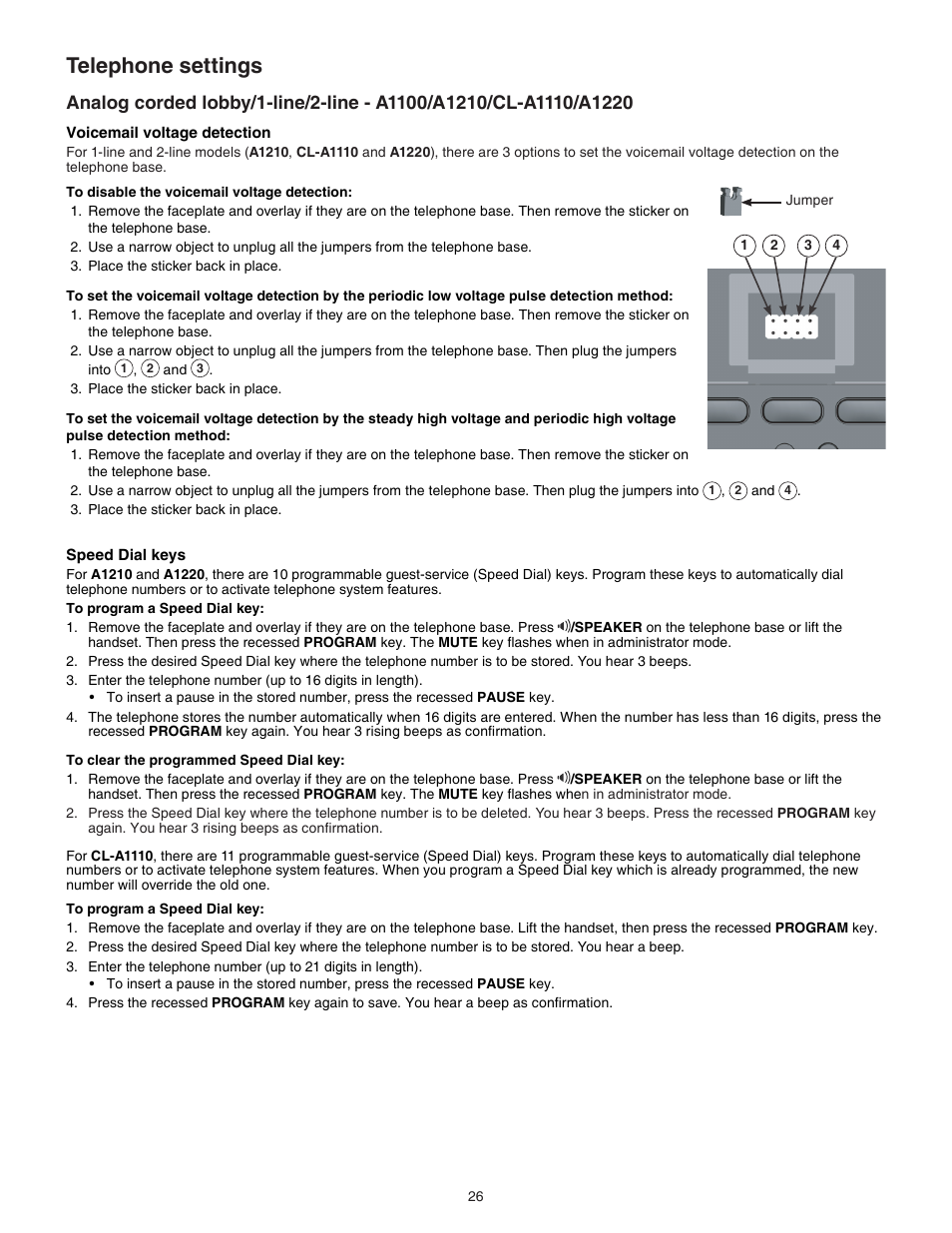 Telephone settings | VTech C3200 Manual User Manual | Page 29 / 56