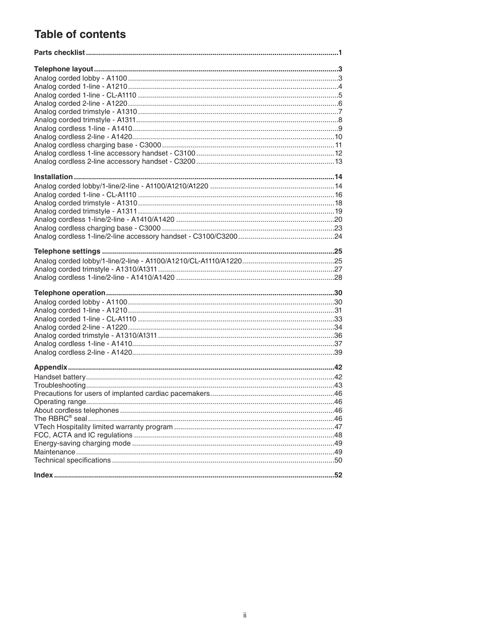 VTech C3200 Manual User Manual | Page 3 / 56