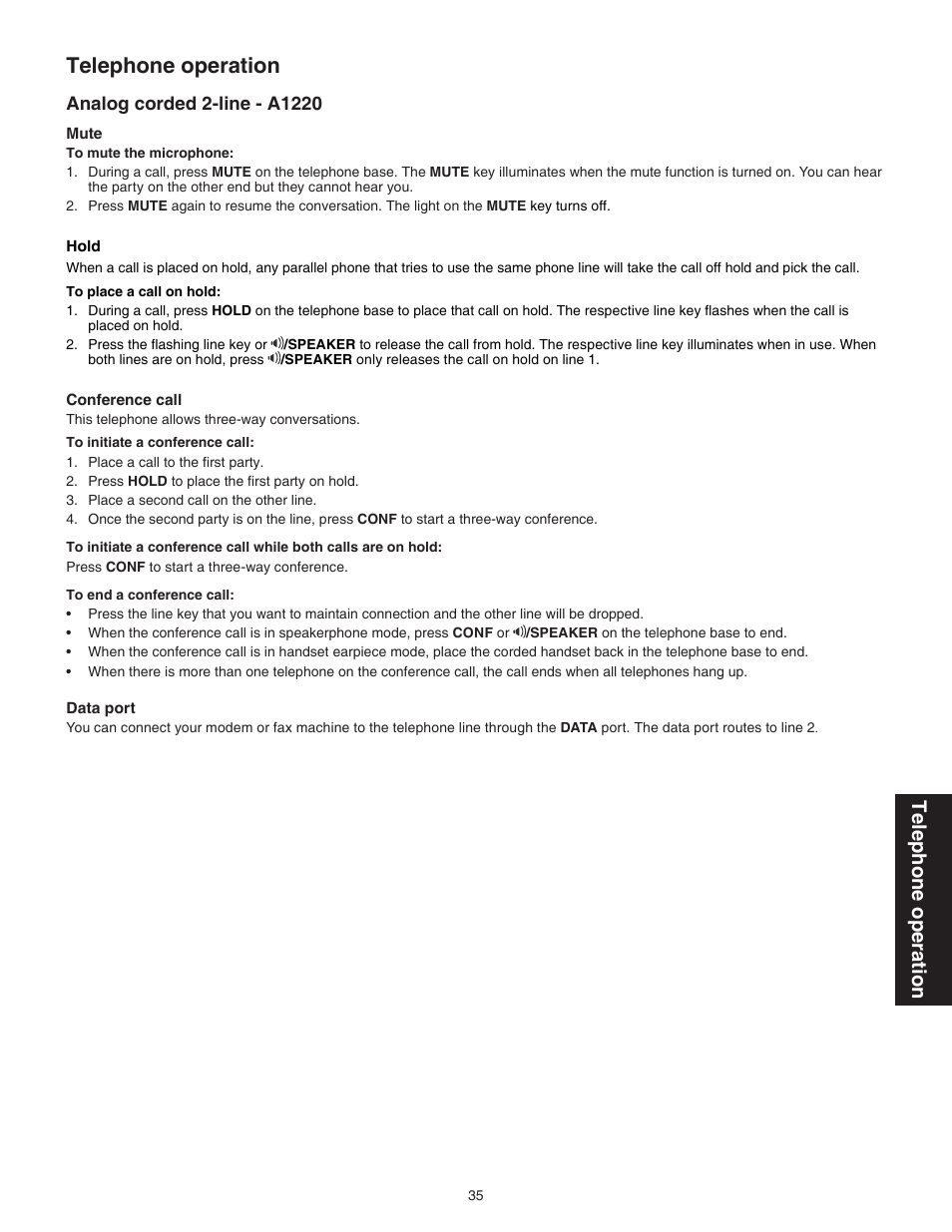 Telephone operation | VTech C3200 Manual User Manual | Page 38 / 56