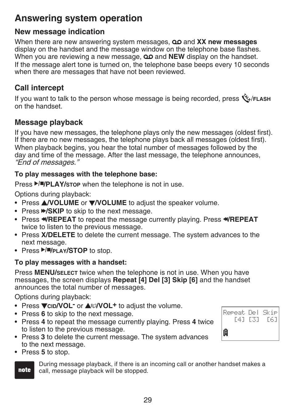 Answering system operation | VTech CS6124_-2-31 Manual User Manual | Page 33 / 55