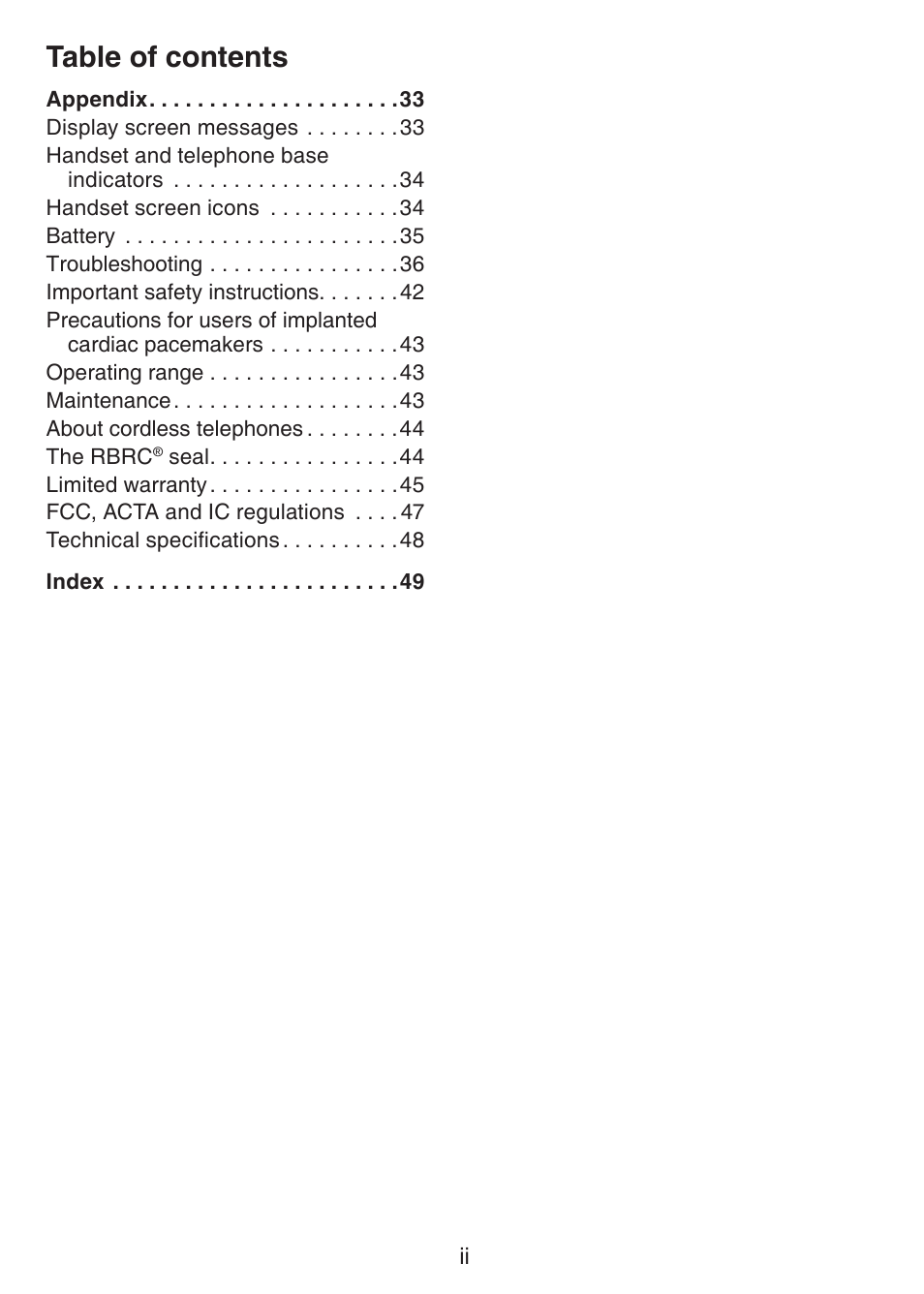 VTech CS6124_-2-31 Manual User Manual | Page 4 / 55