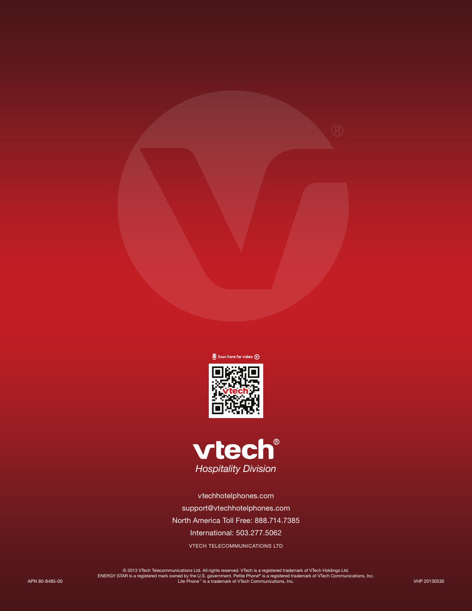 Hospitality division | VTech Hotel Phones Brochure en User Manual | Page 9 / 9