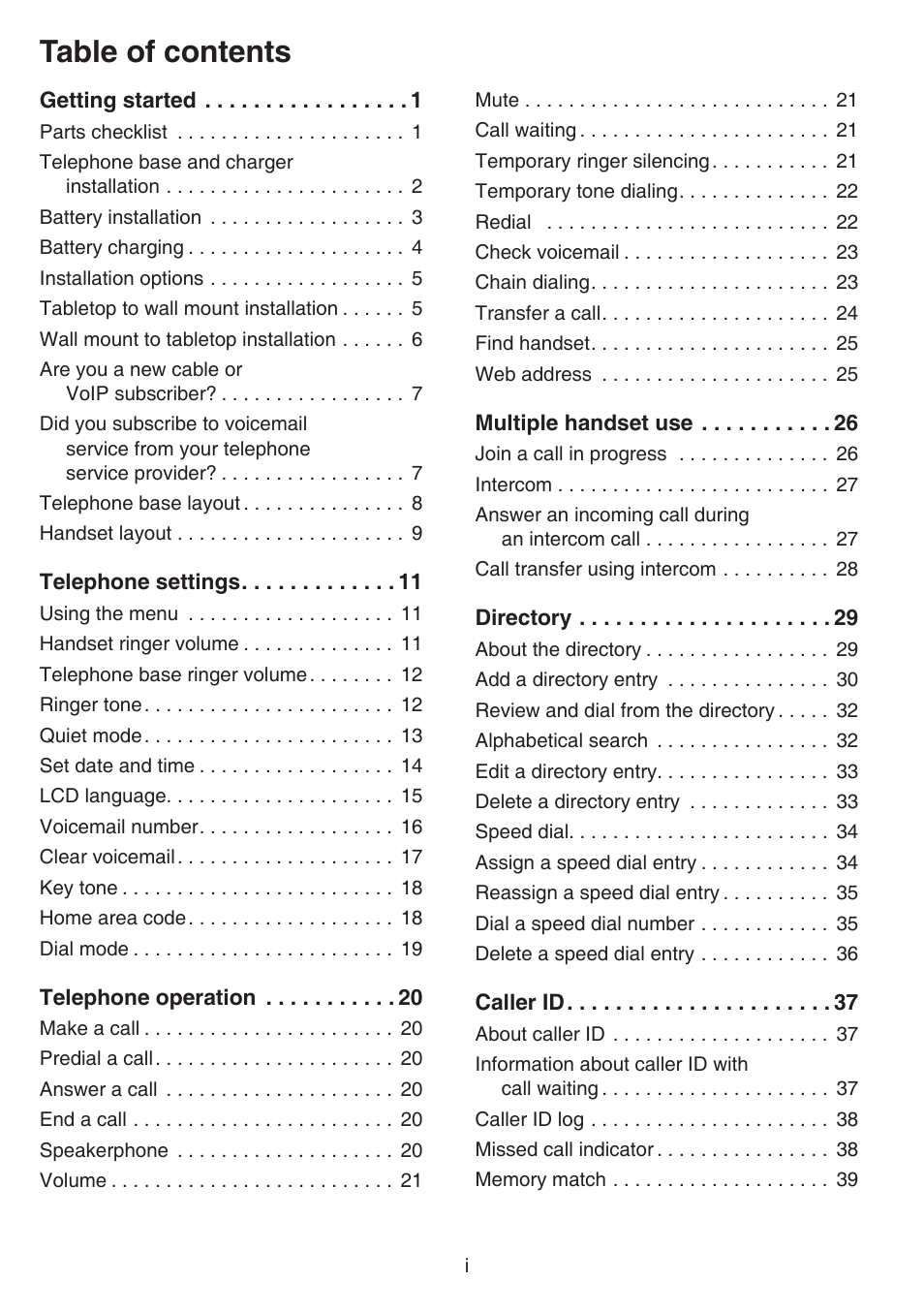 VTech CS6829 Manual User Manual | Page 3 / 84