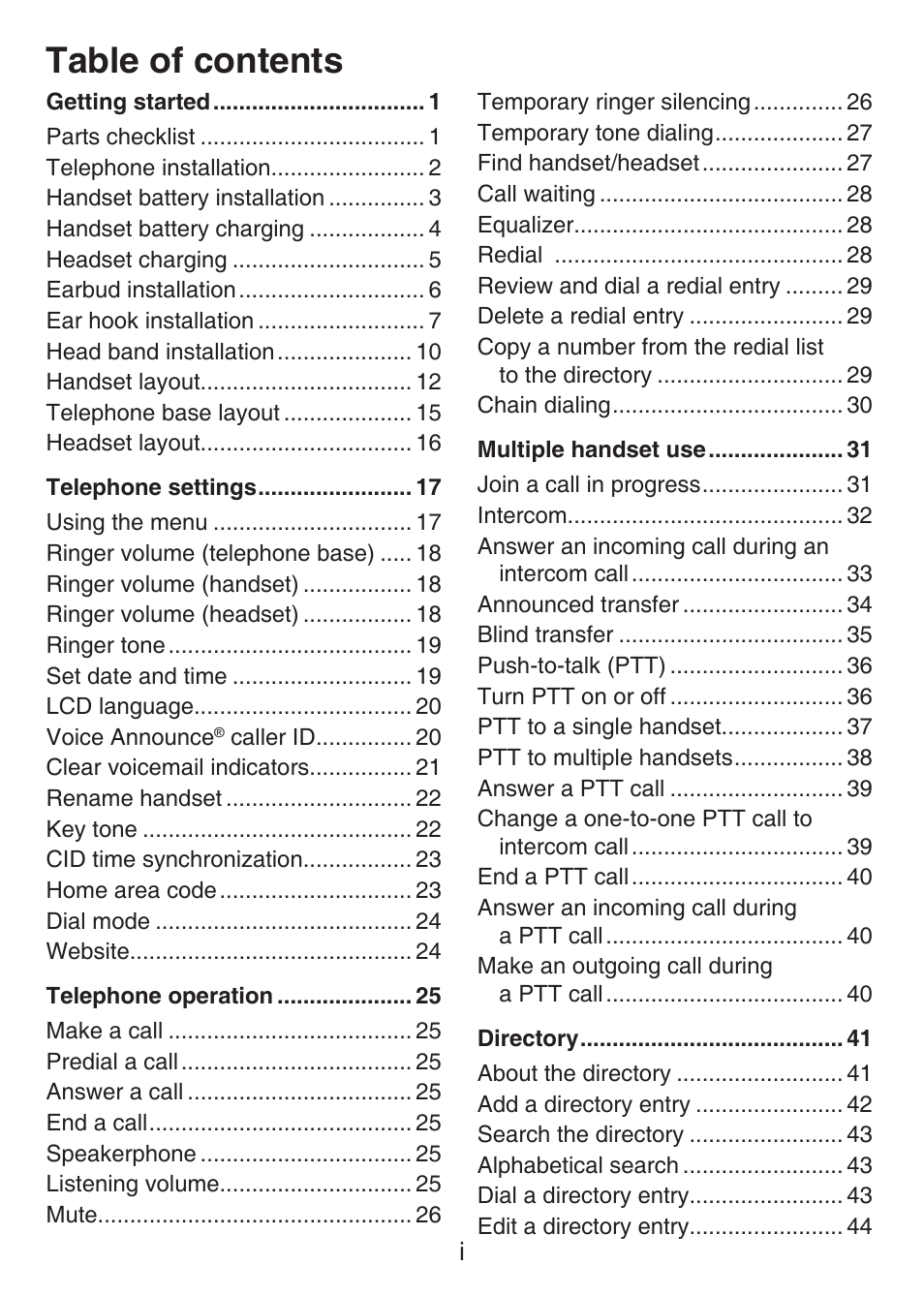 VTech LS6476-4 Manual User Manual | Page 3 / 97