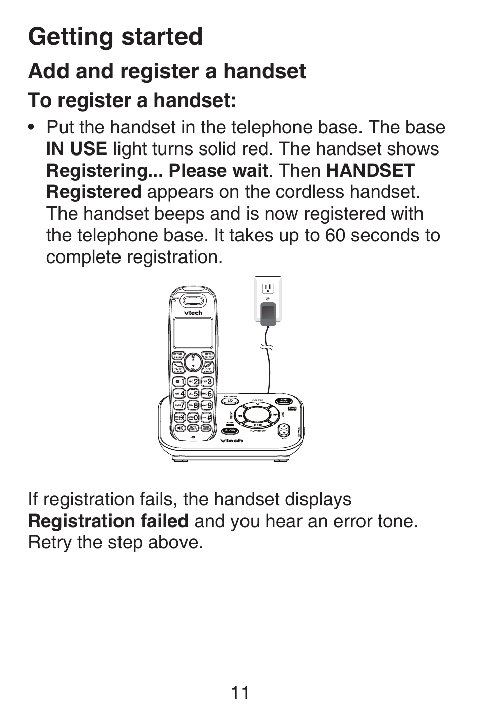 Getting started | VTech SN6127_-2 Abridged manual User Manual | Page 17 / 101