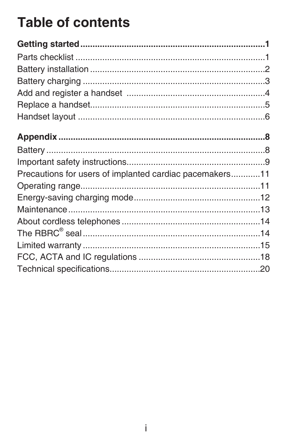 VTech CS6409 Manual User Manual | Page 3 / 24