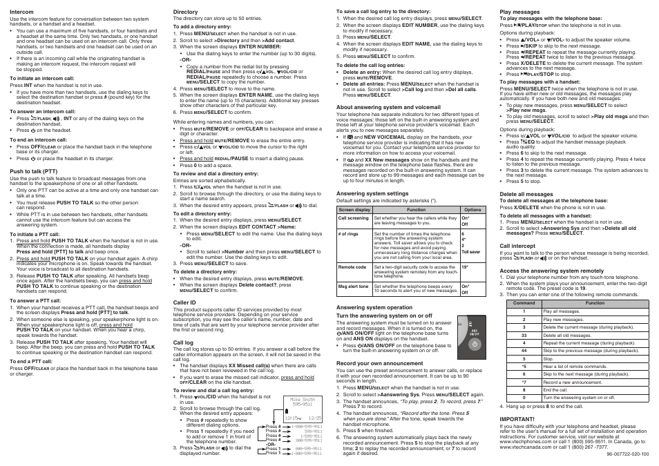 VTech LS6375-3 Quick start User Manual | Page 2 / 2