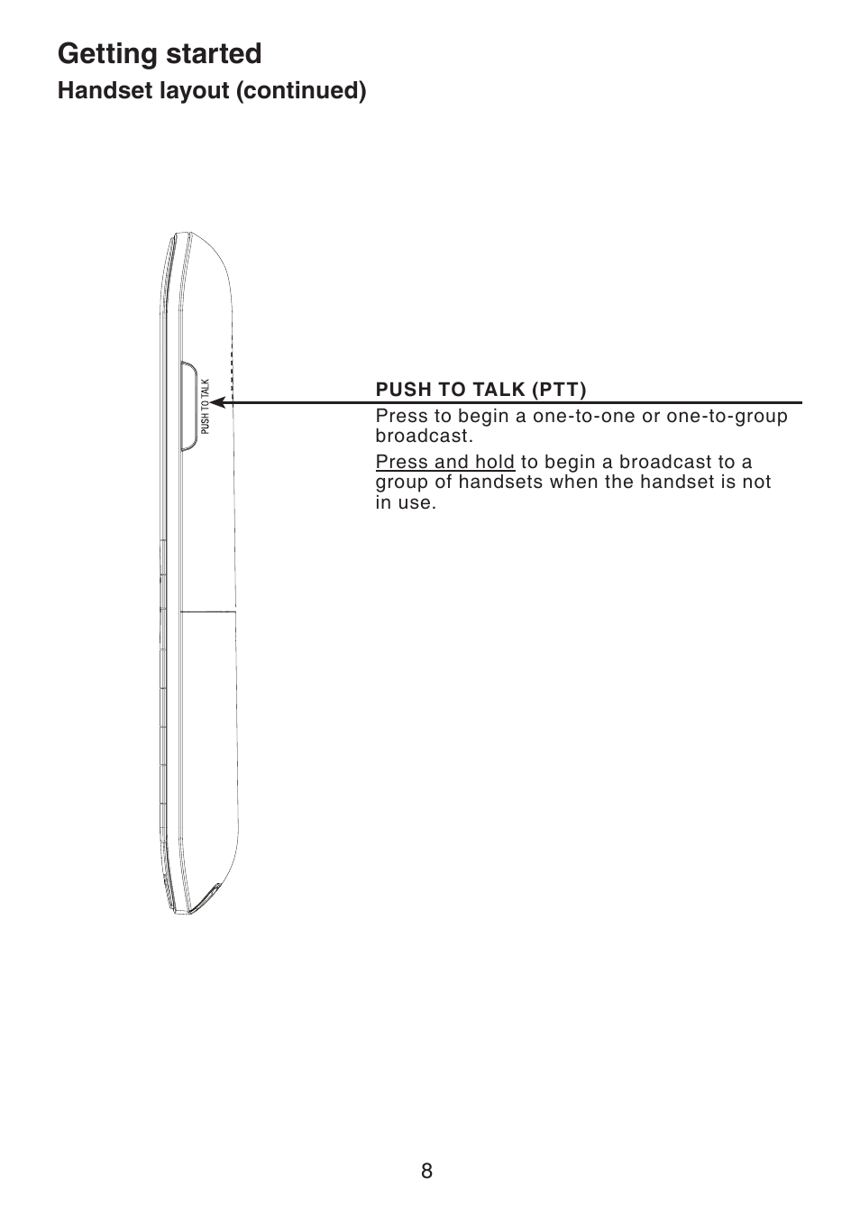 Getting started | VTech DS6401_-16 Manual User Manual | Page 11 / 22