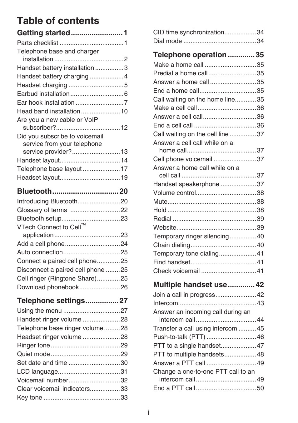 VTech DS6672-4 Manual User Manual | Page 3 / 110