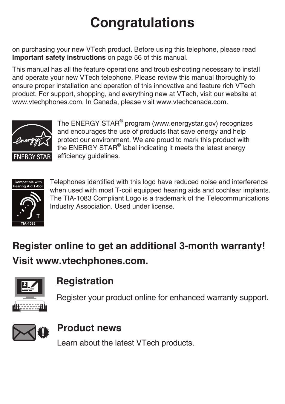 Product news, Learn about the latest vtech products | VTech FS6224_-2-21-3 Manual User Manual | Page 2 / 70