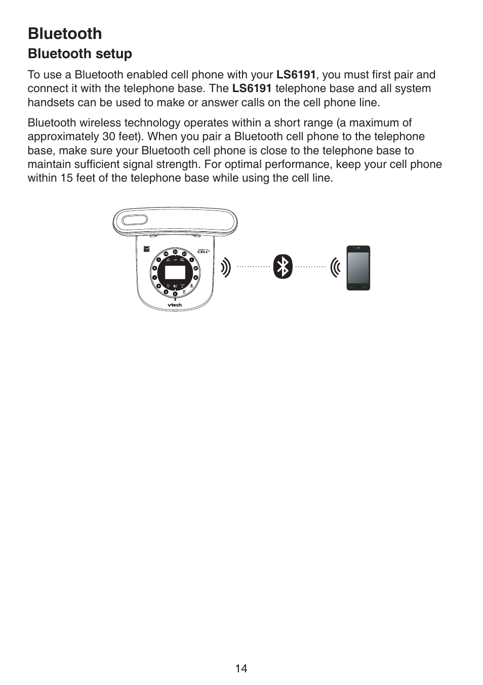 Bluetooth setup, Bluetooth | VTech LS6191_-13-15-16-17 Manual User Manual | Page 18 / 94