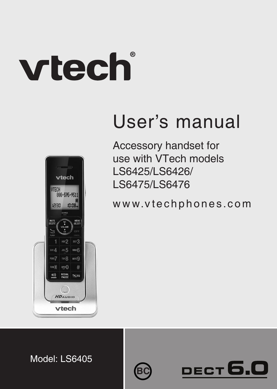 VTech LS6405 Manual User Manual | 22 pages