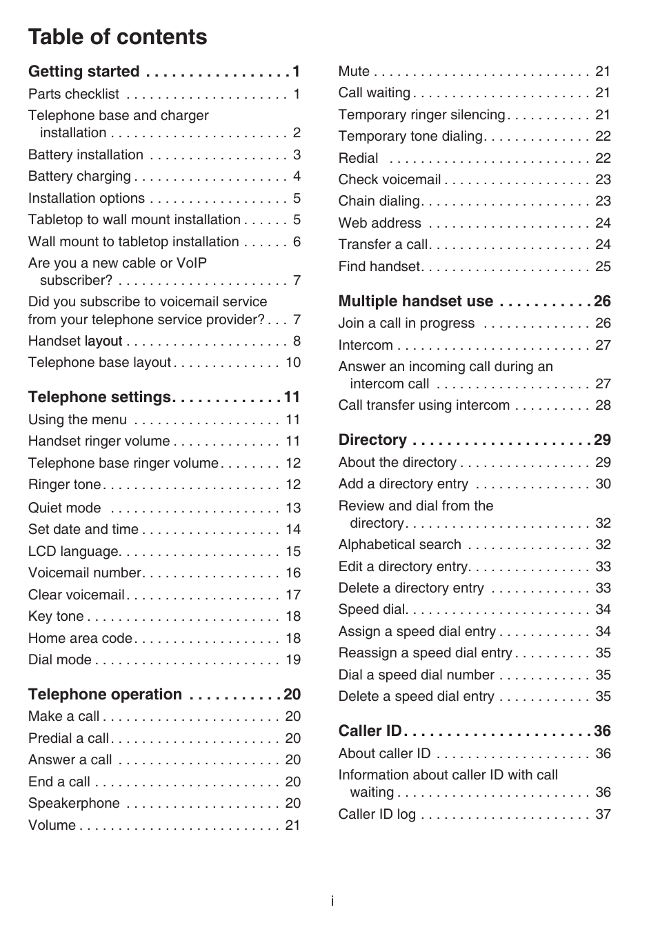 VTech CS6529-4B Manual User Manual | Page 3 / 83